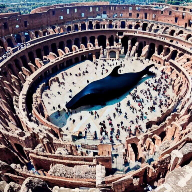 The ruins of the Colosseum in Rome