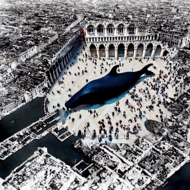 Venice after being destroyed by an atomic bomb